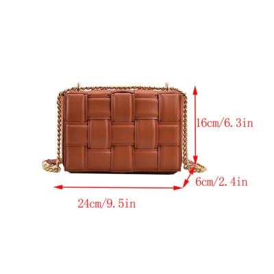 China Fashion Mini Totes Crossbody Bags Small Artificial Weaving Custom Square Bags Trendy Fashion Mini Purse And Handbag Ladies for sale