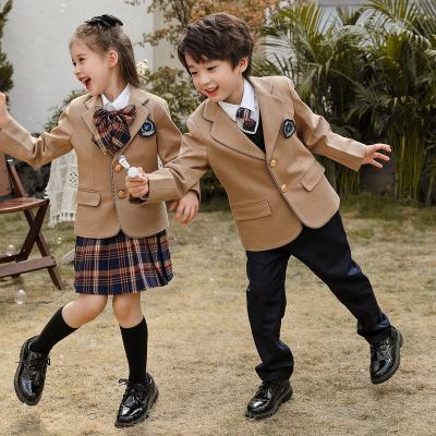 China British OEM Style Vest Suit School Clothes Boys And Girls Unisex Royal School Suit Custom Design School Uniform for sale