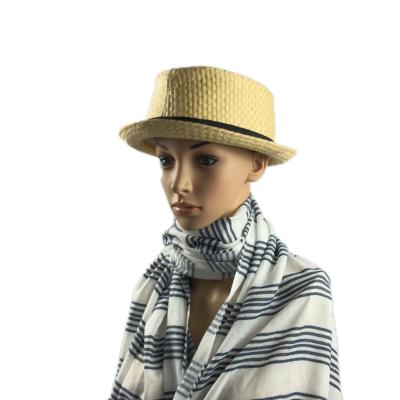 China Breathable Sun Straw Braid Floppy Fedora Beach Hat Straw Hats Women Men Summer Unisex Outdoor Eco-friendly Spring for sale