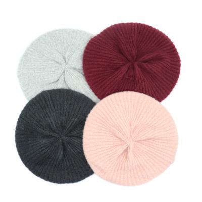 China Fashion High Quality Custom Confortable 100 Wool French Beret For Ladies Free Sample Sale Green Red Black Plain for sale