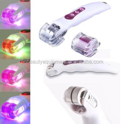 China Electric BIO Anti Hair Removal Derma Roller With LED Light For Wrinkle Remover for sale