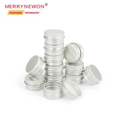 China Large Cosmetic Stock 5g 5ml 5 Gram Small Tin Can Containers Sealed Packaging Silver For Lip Balm Cream Eyeshadow Cosmetic Storage 2515 for sale