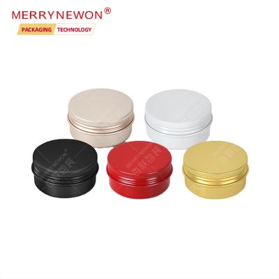 China 10g 10ml 10g 10ml White Gold Colorful Jar Container Cosmetic Tin Round Red Lip Balm Aluminum Containers 3518 for sale