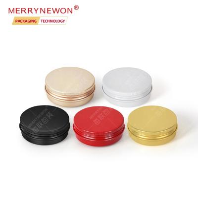 China Durable Cosmetic Rustproof 30g Reusable 30ml 1oz Matte Black Gold Aluminum Tin White Red Colorful Can Skim Containers 5220 for sale