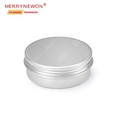 China 2oz 60ml 60g Metal Tin Cosmetic Aluminum Tin Box With Lids Recycled Container Packaging Jar Aluminum Cans For Lip Balm Cream for sale