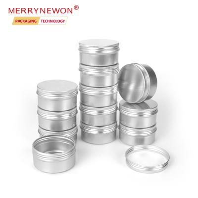 China Large 80ml 80g Round Cosmetic Stock Aluminum Cans Tin Cosmetic Cream Seamless Aluminum Packaging Container Metal Storage Jar 80g for sale