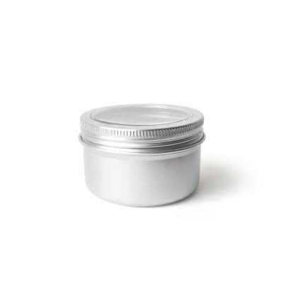 China Aluminum Cosmetic Jar Metal Tin With Screw Lid Candle Jar Skin Cream Empty Cosmetic Tin Round Aluminum Jar for sale