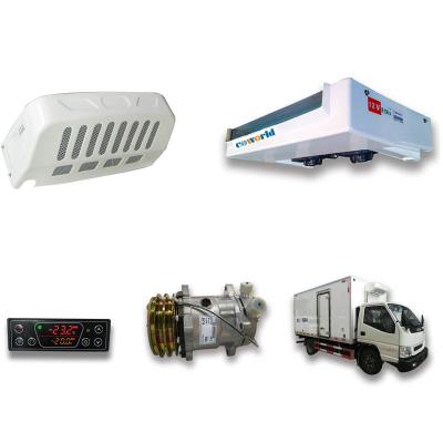 China Customized Hot Sale Front Split Frozen Cargo Cheap Cool 12V Refrigeration Unit For Small Trucks QZX300 2700W (0′′′) for sale