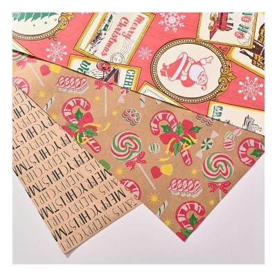 China Recycled Materials Festival wrapping paper wp-0006 Mixed Pulp Mixed colors Packaging Paper Moisture Proof Packing Items for sale