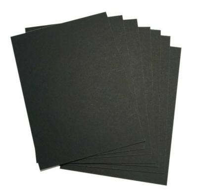 China Recycled Materials Black paper  Drum110g  single lining Black cardboard Paper sheet   For Paper Cup 3C digital packaging products for sale