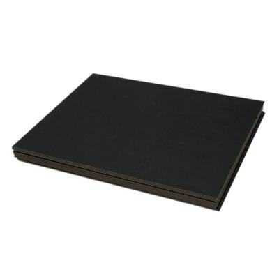 China Recycled Materials Wholesale Black paper   Drum110g  Single sideHigh Quality Black Paperboard  Black cardboard paper sheets Packaging paper for sale