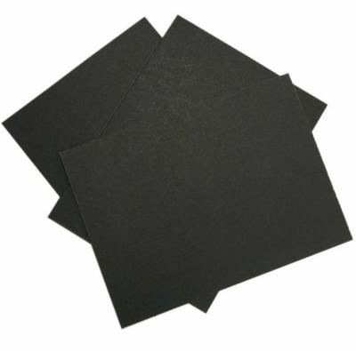 China Recycled Materials Black paper Black Paperboard Slitting 170-200g  Double sided One Side Thick Black Board Paper Black Cardboard Paper Sheets for sale