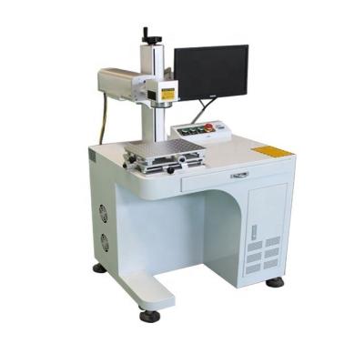 China Laser marking 20w fiber laser marking machine for hardware/IC chip/computer keyboard/jewelry/plastic buttons for sale