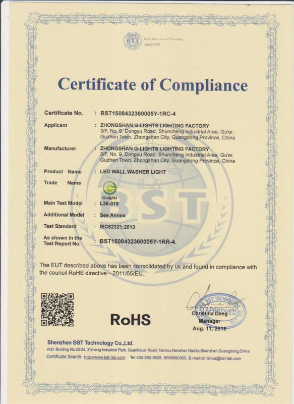 RoHS - Zhongshan G-Lights Lighting Co., Ltd.