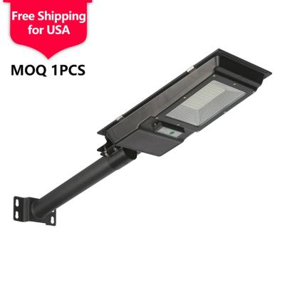 China ROAD Us Ip65 Outdoor Stamping Iron Current 60w 100w All In One Integrated Led Solar Road Lamp for sale