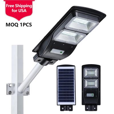 China ROAD Us Ip65 Waterproof Outdoor Current 20W 40W 60W Integrated All In One Solar Led Street Light for sale