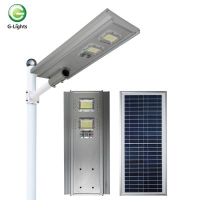 China ROAD Ip65 Waterproof Outdoor 100W 200W Aluminum Integrated All In One Solar Led Street Light for sale