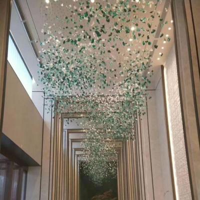 China Modern Luxury Design Customized Hotel Lobby Decoration Glass Ceiling Dining Room Crystal Chandelier for sale