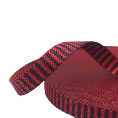 China Multi Viable Color Nylon Polyester Webbing Webbing Colored Sliver Polypropylene Belt Webbing For Bag Strap for sale