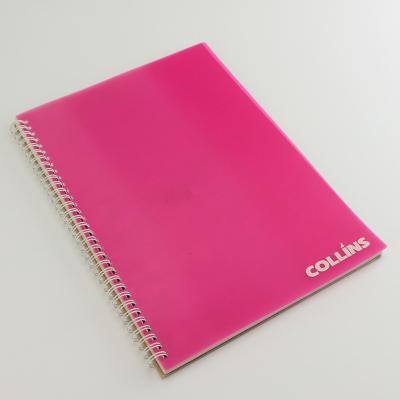 China Printed Custom PP Cover Double Spiral Lined Notebook Notepad for sale