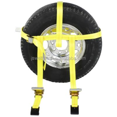 China Polyester tie bottom ties side mount wheel net with cam buckle and 2 ratchet hooks and plates for sale