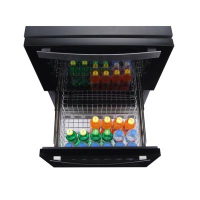 China Upright RV 138L Wine Cellar , Stainless Steel , Beer Beverage Fridge Have Drawer for sale