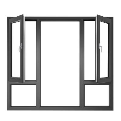 China Folding Customized Aluminum Profiles Windows For Living Room Hotel Apartment Sound Proof Casement Windows for sale