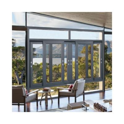 China Sliding Made In China Aluminum Frame Silent Tempered Glass Sliding Windows for sale