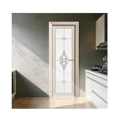 China High Quality Minimalist Aluminum Sound Insulation Narrow Border Frosted Glass Door Casement Door for sale