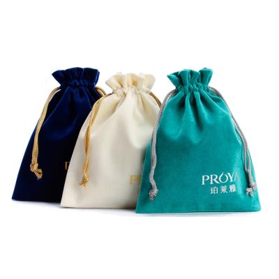 China High Quality Nice Drawstring Closure Jewelry Velvet Drawstring Bag for sale