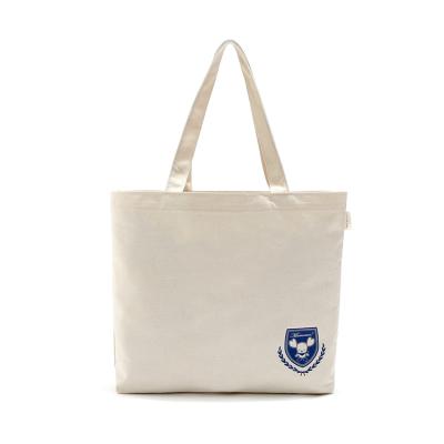 China Eco-friendly Customized Reusable Natural Cotton Canvas Tote Bag for sale