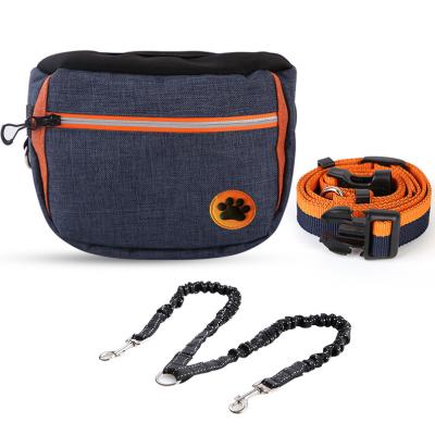 China Waterproof Dogs Dog Training Snacks Waist Pouch Puppy Treat Bags With Leash Pet Accessories For Outdoor for sale