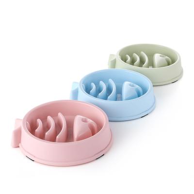 China Sustainable Hot Selling Slow Feed Pet Bowls Feeder Slow Eating Plastic Dog Food Bowl for sale