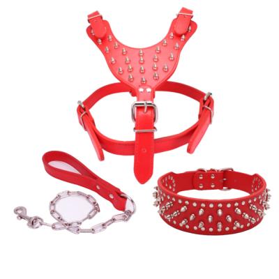 China Amazon Hot Sale JEWELED Perspnalised Dog Nailed Harness Pet Leash Deluxe Set for sale