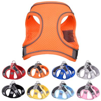 China Reflective Reflective Material Mesh Dog Harness With D-Ring Carrier for sale