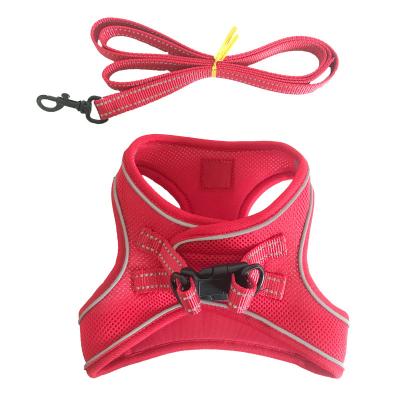 China Viable Adjustable Reflective Harness Leash Outdoor Dog Training Working Breathable Pet Vest For Dogs Puppy for sale