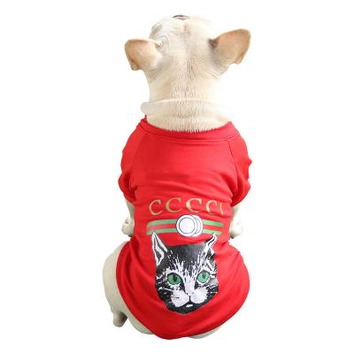 China LEISURE Pet T-shirt Dog Clothes Overalls Coat For Puppies Clothing Apparel for sale