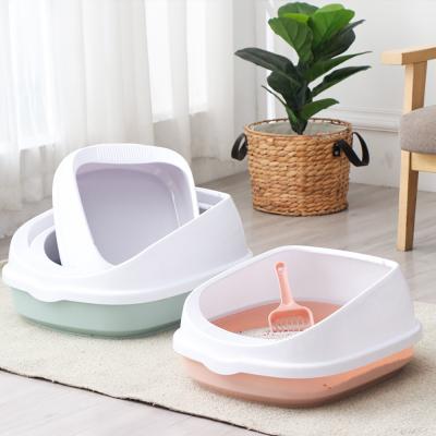 China Cats Garbage Fully Enclosed Basin Splash Anti Thickened Cat Toilet Trash Dismountable Cat Pet Products with Garbage Shovel for sale