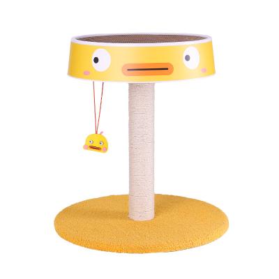 China Stocked Cat Climbing Frame With Sisal Nest Pet Tree Sisal One-Piece Column Vertical Pet Climbing Frame Cat Liner Nest for sale