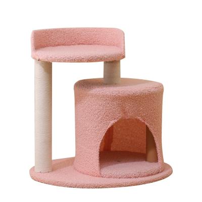 China Pet Tree Sisal Climbing Stocked Cat Scratcher Frame for sale