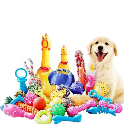 China Sustainable Dog Toy Set Of 10 Pet Toys Rubbery Cotton Rope For Dog Toys for sale