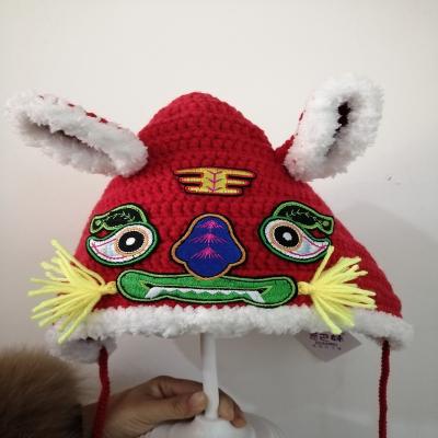 China Hand Crochet Promotion Fashion Knitted Hats Hand Crochet Embroidery Hat Ethnic Embroidery Hat for sale