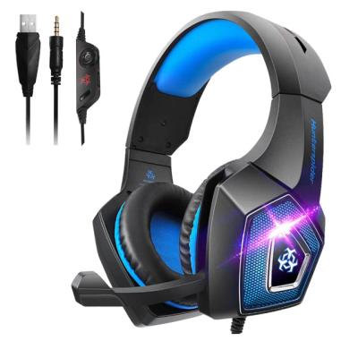 China Gaming Headsets With MIC V1 3.5mm USB Wired 7.1 Gaming Headset Noise Canceling RGB PC Gaming Headphones With Microphone MIC And Led Light for sale