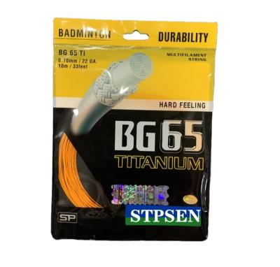 China High elasticity and endurance badminton string BG65Ti, 66ultmax, 98, 80, 99 resistant to high-rebound training line for sale