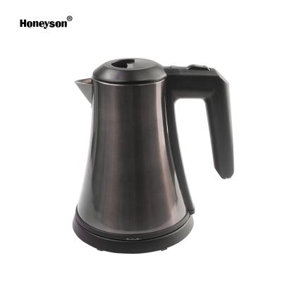 China 360 Degree Rotation Base 0.8L Mini Hot Cordless Honeyson Stainless Steel Electric Kettle for sale