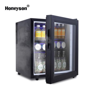 China THERMOELECTRIC High Quality Frost Hotel Honeyson Mini Cooler Fridge Not In The Living Room Glass Door for sale