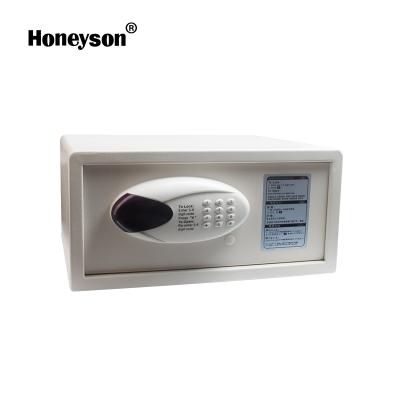 China Honeyson Small White Metal Guest Room Security Digital Safe Box For Hotel for sale