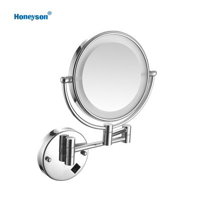 China 2-Face Honeyson Led Modern Wall Mount Bathroom Hotel Vanity Mirror for sale