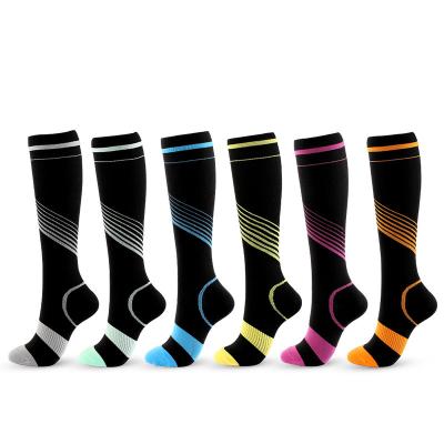 China High Quality Custom Antibacterial Mens Womens Sports Knee High 20-30mmhg Cycling Athletic Compression Socks Wholesale for sale