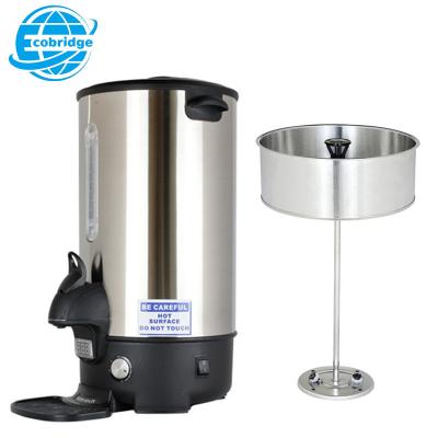 China Hotel Equipment Commercial Stainless Steel Cafe Supply Water Coffee Urn Brewer With 20L Capacity for sale